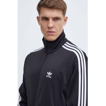 adidas Originals bluză Adicolor Classics Firebird bărbați, culoarea negru, cu imprimeu  IJ7058
