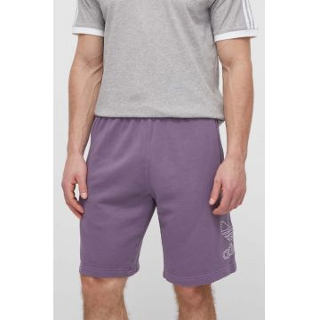 adidas Originals pantaloni scurti din bumbac culoarea violet, IR8003