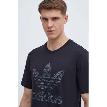 adidas Originals tricou din bumbac bărbați, culoarea negru, cu imprimeu IS0176