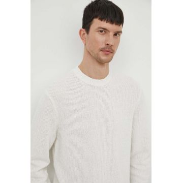 BOSS pulover barbati, culoarea alb