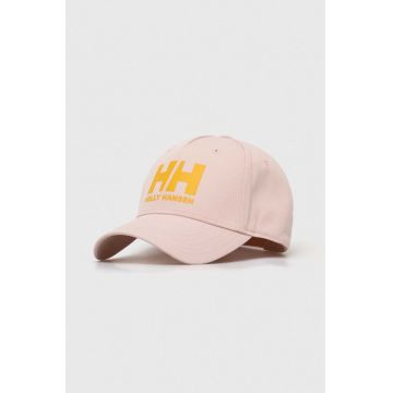 Helly Hansen șapcă de baseball din bumbac HH Ball Cap 67434 001 culoarea roz, cu imprimeu 67434