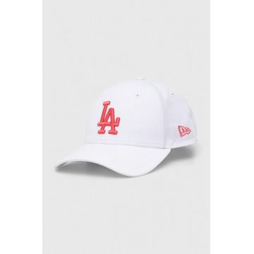 New Era sapca culoarea alb, cu imprimeu, LOS ANGELES DODGERS