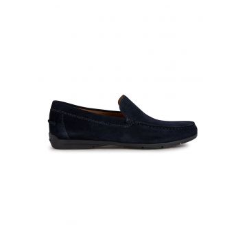 Pantofi loafer uni de piele intoarsa