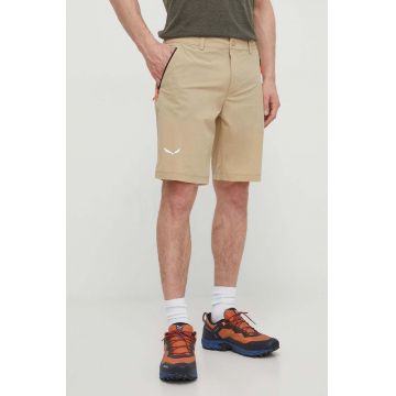 Salewa pantaloni scurți outdoor Puez Talveno culoarea bej, 00-0000028884