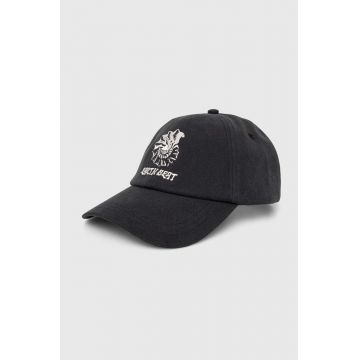 Samsoe Samsoe șapcă de baseball din bumbac culoarea negru, cu imprimeu
