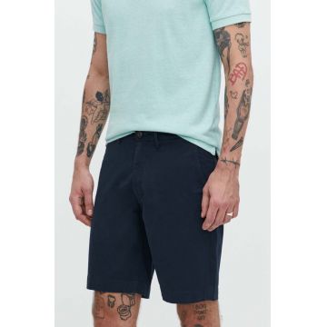 Superdry pantaloni scurti barbati, culoarea albastru marin