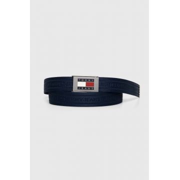 Tommy Jeans curea barbati, culoarea albastru marin