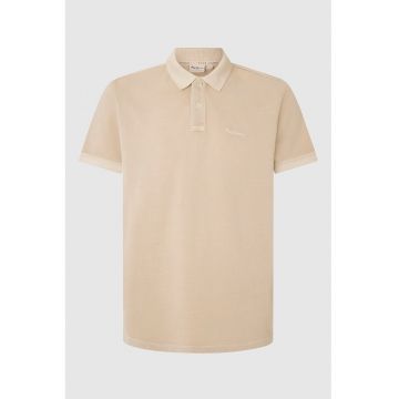 Tricou polo de bumbac cu aspect pique