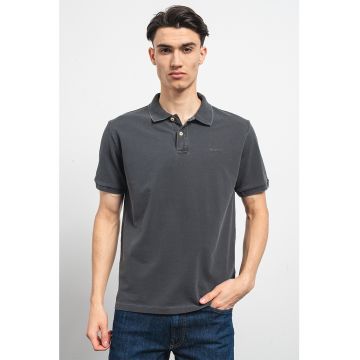 Tricou polo de bumbac cu aspect pique