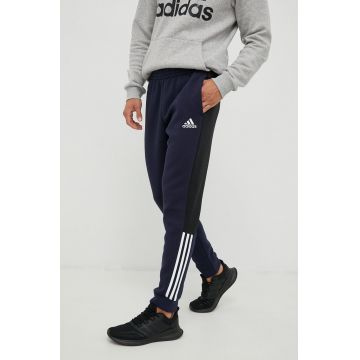 adidas pantaloni de trening barbati, culoarea negru, cu imprimeu