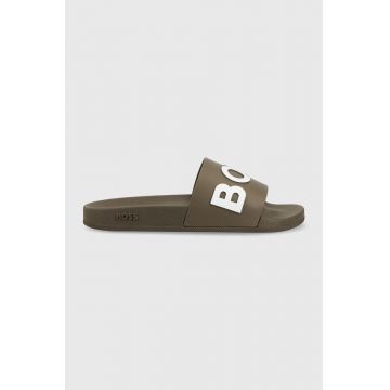 BOSS papuci Bay It Slid barbati, culoarea gri