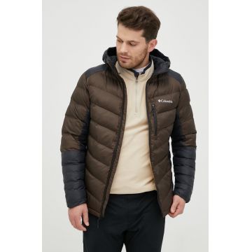 Columbia geacă sport Labyrinth Loop Hooded Jacket culoarea maro, de iarnă 1957343