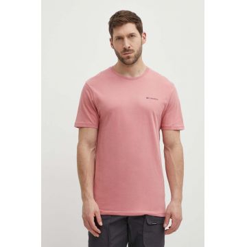 Columbia tricou din bumbac North Cascades culoarea roz, cu imprimeu 1834041