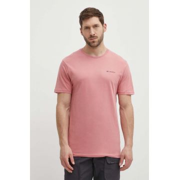 Columbia tricou din bumbac North Cascades barbati, culoarea roz, cu imprimeu, 1834041
