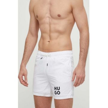 HUGO pantaloni scurti de baie culoarea alb