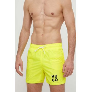 HUGO pantaloni scurți de baie culoarea galben 50510190