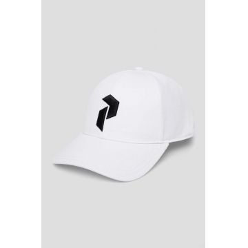 Peak Performance șapcă de baseball din bumbac culoarea alb, cu imprimeu