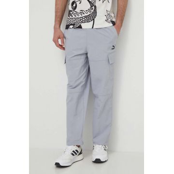 Puma pantaloni de trening culoarea gri, uni, 624260