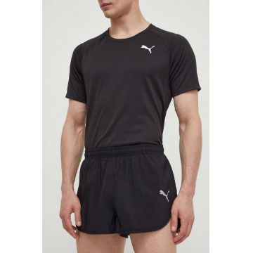 Puma pantaloni scurți de alergare Run Favourite Split culoarea negru, 523157