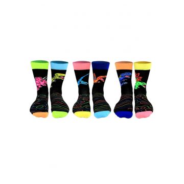 Set de sosete lungi cu imprimeu - 6 piese