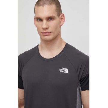 The North Face tricou sport Bolt culoarea gri, modelator, NF0A825GMN81