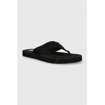 Tommy Jeans slapi TJM ELEVATED FLIP FLOP barbati, culoarea negru, EM0EM01393