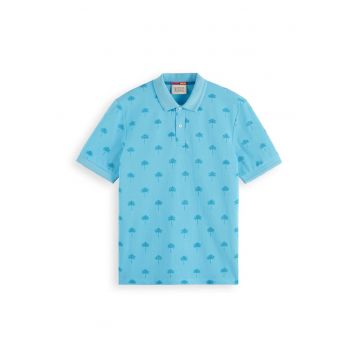 Tricou polo cu imprimeu tropical