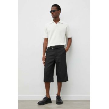 Won Hundred pantaloni scurți bărbați, culoarea negru 2847-14199