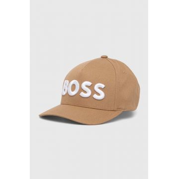 BOSS sapca culoarea negru, cu imprimeu