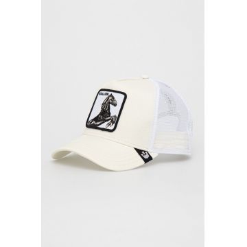 Goorin Bros șapcă culoarea alb, cu imprimeu