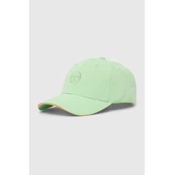 North Sails șapcă de baseball din bumbac culoarea verde, neted