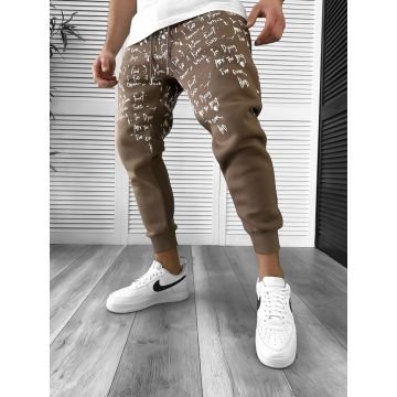 Pantaloni de trening maro conici 172 Z16-5