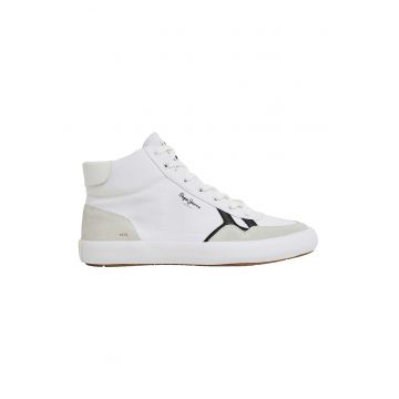 Pantofi sport mid-cut cu insertii de piele intoarsa