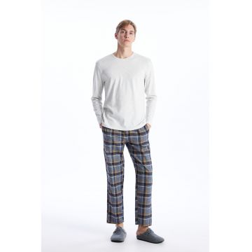 Pijama de bumbac cu pantaloni lungi