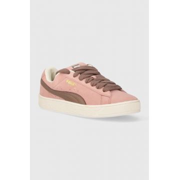 Puma sneakers din piele Suede XL culoarea roz 395205