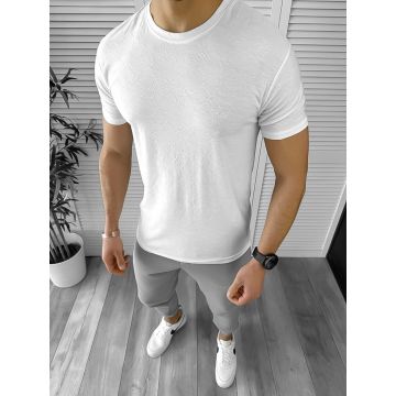 Tricou barbati alb 12453 40-4