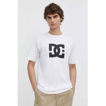 DC tricou din bumbac Star barbati, culoarea alb, cu imprimeu, ADYZT05373