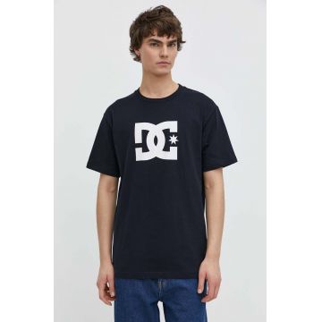 DC tricou din bumbac Star barbati, culoarea albastru marin, cu imprimeu, ADYZT05373