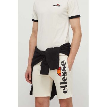 Ellesse pantaloni scurti Bossini Fleece Short barbati, culoarea bej, SHV08748