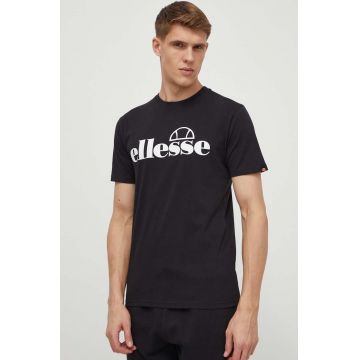 Ellesse tricou din bumbac Fuenti Tee barbati, culoarea negru, cu imprimeu, SHP16469