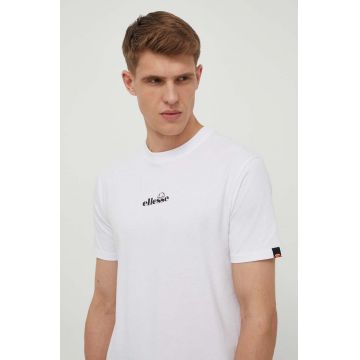 Ellesse tricou din bumbac Ollio Tee barbati, culoarea alb, cu imprimeu, SHP16463