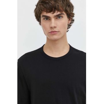 HUGO Blue tricou din bumbac 3-pack bărbați, culoarea negru, uni 50522382