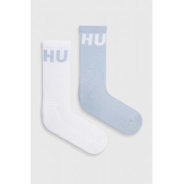 HUGO șosete 2-pack bărbați, culoarea negru 50510810