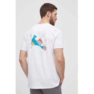 LA Sportiva tricou Mantra barbati, culoarea alb, cu imprimeu, F31000000