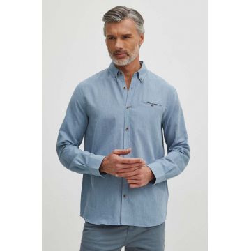 Medicine camasa de in barbati, cu guler button-down, regular