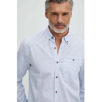 Medicine camasa de in barbati, cu guler button-down, regular