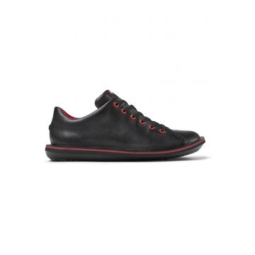 Pantofi sport de piele Beetle 26731 - Negru