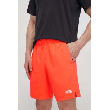 The North Face pantaloni scurti sport barbati, culoarea portocaliu, NF0A3O1BQI41