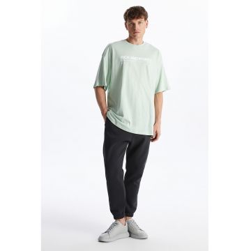 Tricou de bumbac cu imprimeu pe spate