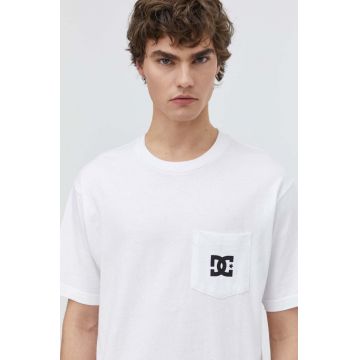 DC tricou din bumbac barbati, culoarea alb, cu imprimeu, ADYZT05377